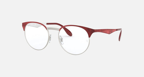 RAYBAN Unisex Eyeglasses RX6406-3024 Red/Silver 51-18-145